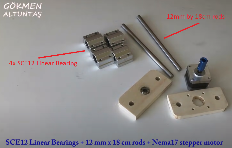 Linear Rods and SCE12 Linear Bearing