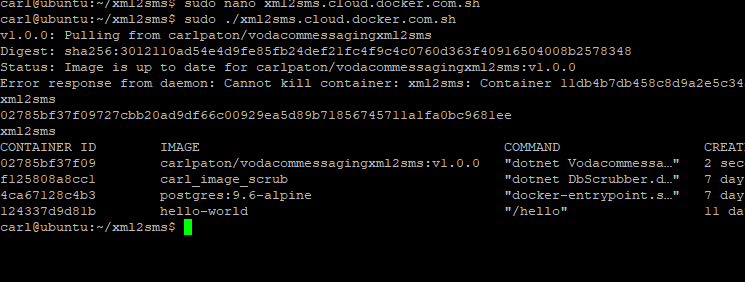 Docker Image for SMS