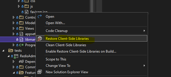 Restore Client-Side Libraries