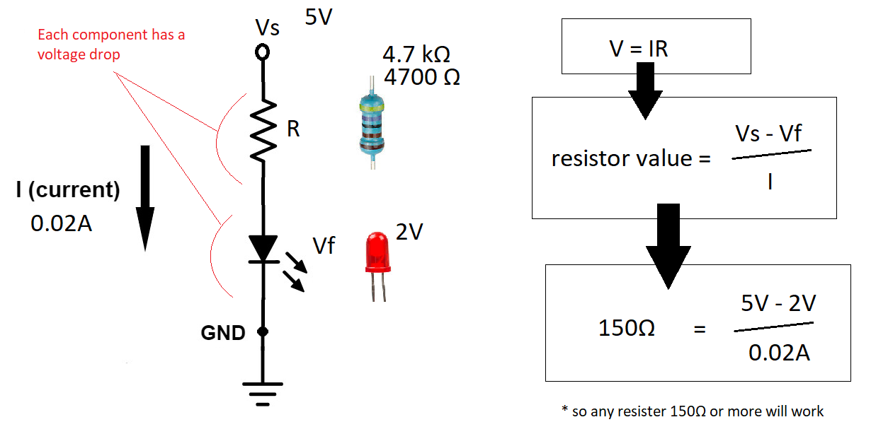 Resister calculations: 4.7k is fine