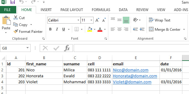 Excel Document