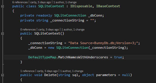 SQL Lite Context